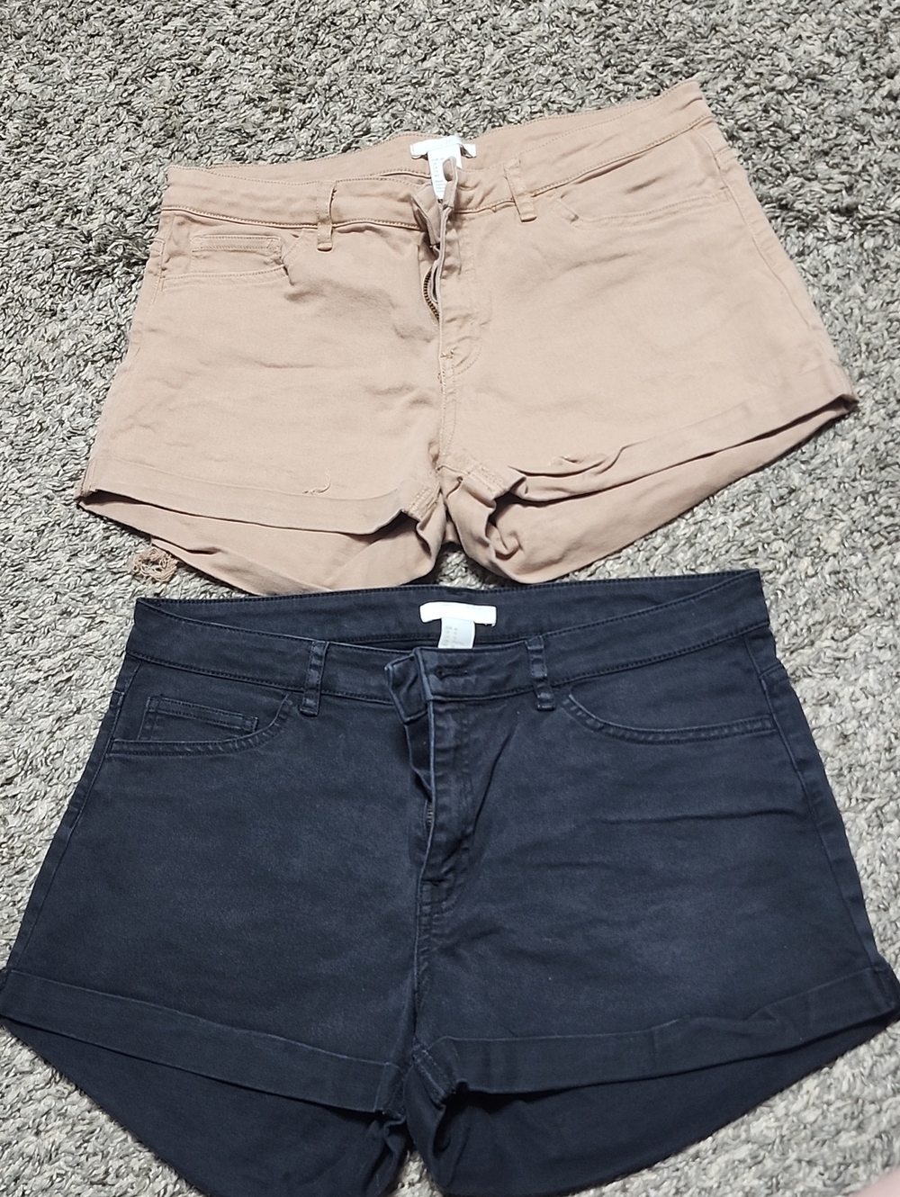 H&M Women's Jean Shorts - Tan and Black